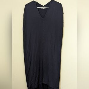 Lou & Grey Signaturesoft Navy Knee Length Midi Sleeveless Oversized Dress, Small